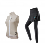 WOSAWE s&uuml;gis/talv naiste tuulekindel fliis varrukateta soe vest Lycra kangas polsterdatud silikoonist padjataskud maanteeratta rattap&uuml;ksid seeliku &uuml;likond XS must