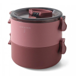 Kaasaskantav &otilde;pilastele kontorit&ouml;&ouml;tajatele &Uuml;mmarguse kujuga l&otilde;unakarp Bento Box toidukonteinerid lastele punane