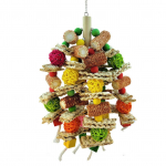 Suured papagoi n&auml;rimism&auml;nguasjad, v&auml;rvilised puidust linnupuurim&auml;nguasi, naturaalne maisip&auml;hklitest papagoi m&auml;nguasi Aafrika hallile A