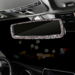 Rhinestone'i tahavaatepeegli sisekujundus Moodne auto interj&ouml;&ouml;ri v&otilde;lu Crystal Bling Diamond tahavaatepeegli kate Autotarvikud