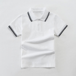 Laste polos&auml;rk: L&uuml;hikeste varrukatega puuvillane vormiriietus p&otilde;hikooli ja p&otilde;hikooli jaoks &ndash; valge v&otilde;i sinine (Suurused 100-190) Size 160cm