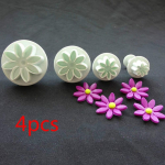 4 tk ploomilillekolb Fondant vormil&otilde;ikur Sugarcraft kooki k&uuml;psise kaunistamine