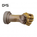 Seinakaunistusega lillehoidja Vaigust rusikakujuline lilleseade K&auml;siskulptuuritaimehoidja magamistoa elutoa kontorisse kuldne