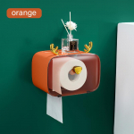 Creative Antler Tissue Box Vannitoa veekindel hammas WC rullpaberi sahtlikarp Seinale kinnitatav salvr&auml;tikuhoidja vannitoatarvikud valge