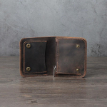 Uus meeste rahakott, nahast esimese kihiga Crazy Horse nahast vahetuskott Euroopa ja Ameerika k&auml;sit&ouml;&ouml;na valmistatud retro trendikas kaardikott