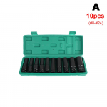 P&ouml;&ouml;rdemomendi pistikupesa 1/2-tolline ajam 10/14/20 tk eemaldamisriistad kuusnurksete pistikupesade komplekt auto lahtiv&otilde;tmise t&ouml;&ouml;riist auto remondit&ouml;&ouml;riistad 38mm/78mm pikkuse pikendaja A 10PCS roheline