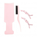 4 tk/komplekt Juuste v&auml;rvimislaud klambritega Pika varrega pintsli kujundamise t&ouml;&ouml;riistad Pikkade juuste v&auml;rvimine Esilet&otilde;stetahvli komplekt Juuksurisalongi tarvikud roosa