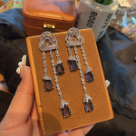 Armastuse ring, veetilga k&otilde;rvar&otilde;ngad, pikk kerge luksus, k&otilde;rgekvaliteedilised mikroinkrusteeritud tsirkoonk&otilde;rvar&otilde;ngad, &otilde;huke ja mitmek&uuml;lgne puhkus valge