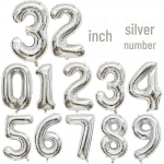 32-tolline suur fooliuminumbriga &otilde;hupall pulmadeks ja pidudeks number 5 h&otilde;be