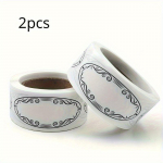 2 rulli ovaalset valget kirjutatavat etiketti toiduainete klassifitseerimism&auml;rgistega, purkide etiketid 2 Rolls