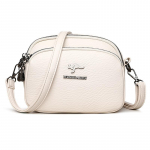 Stiilne vabaaja v&auml;ike kandiline kott, suure mahutavusega pehmest nahast &uuml;he &otilde;laga emakott valge