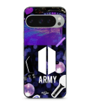 Kaitse&uuml;mbris - MANIACASE - Google Pixel 9 Pro - Painduv - Must - BTS armee logo must