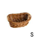 1 tk Ovaalne Imitatsioon Rotangist Leivakorv Korralduskarp Plastikust K&auml;sitsi Valmistatud Hoiukorv Loominguline S