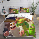 Anime My Singing Monsters Videom&auml;ng Multifilmi voodipesukomplekt, &uuml;heinimesevoodi, kaheinimesevoodi, &uuml;lisuur king-voodikomplekt t&auml;iskasvanutele lapsele magamistoa voodipesu kingitus 70x133cm 2pcs