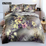 Klassikalised tekikottide komplektid Flower Blue Gold King, Queen, Full, Double Top Tekikatted Padjap&uuml;&uuml;rid Voodipesu voodipesu komplekt 260x220cm AU Queen(210x210cm)