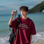 Uus l&uuml;hikeste varrukatega T-s&auml;rk meestele suvel, Korea stiilis trend, lihtne poolvarrukatega topp, Hongkongi stiilis vaba vabaaja br&auml;ndi T-s&auml;rk S must