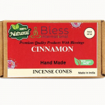 BLESS INTERNATIONAL Kaneel 100% naturaalne - viirukikoonused k&auml;sitsi valmistatud - k&auml;sitsi kastetud orgaanilised kemikaalid - puhastamiseks - l&otilde;&otilde;gastumiseks - positiivseks Pack Of 10 Cones