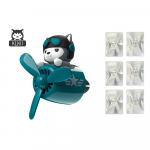 Classic Pilot Bear Car Vent parf&uuml;&uuml;m &ndash; p&ouml;&ouml;rlev propeller Premium aroomiteraapiaga (K&ouml;lni ja ookeani l&otilde;hnad)