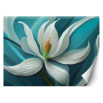 Taustapilt Maalitud t&uuml;rkiissinine liilia lill 100x70 t&uuml;rkiissinine