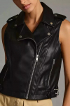 Naiste uus must nahkvest Biker Moto Puhtalt 100% lambanahast Elegantne naiste vest S must