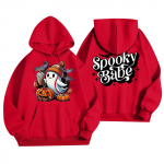 Naiste mood Naiste kerge pikkade varrukatega taskutega pullover Halloweeni graafiline kapuuts L