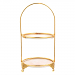 Koogialus Magustoit Kuldne koogikeste vitriin Kohvijaam Dekoratsioon Puuviljakoogid Kaasaskantav kandik Metallist mitmekihiline saiake