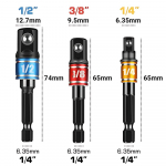 Puuripesa adapteri komplekt L&ouml;&ouml;kpuuri pikendusotsaku pesa adapteri komplekt 1/4'' 3/8'' 1/2'' kandilise peaga 1/4'' kuuskantvarrega puurit&ouml;&ouml;riistad
