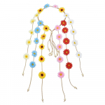 Lilledega peapael t&uuml;drukule Daisy Tassel Peakate Bohemian Hair Band Lilleline Bandana peojuukseaksessuaarid naistele mitmev&auml;rviline