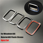 For Mitsubishi ASX ABS Chrome trim handle bowl decoration box ring 4PCS/lot for Mitsubishi ASX auto accessories B-ABS Chrome