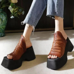 Uued suvised paksude platvormidega naiste avatud varba sussid k&otilde;rged kontsad kingad sandaalid pl&auml;tud seksikad pumpsid slaidid Zapatillas Mujer 36 pruun