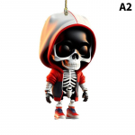 Autoskelett Kujukese pealuu vaigust kuju Lahe skelett Dekoratiivne lauakaunistuseks Kuvari Automaatne tahavaatepeegli ripats