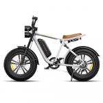 Engwe M20-S Maastikuratas 750W, 48V 13Ah, 20 &times;4.0 Lai rehv, T&auml;isvedrustus, Shimano 7-k&auml;iguline, Kahekordne ketaspidur E-maastikuratas t&auml;iskasvanutele 48V 750W 13Ah valge