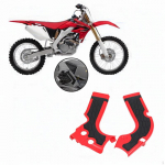 Easy to Install Motorcycling Frame Protection, The Protective Coverage Protection for punane