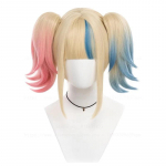 Harley Cosplay Parukas Superkurikaela Doujin Halloweeni Roosa V&auml;rvitud Gradient Punutised Kuumakindlad S&uuml;nteetilised Juuksed Parukad + Parukakate One Size