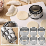 Roostevabast terasest pelmeeninahk kuueosaline komplekt, vorm K&ouml;&ouml;k Nuudlikoor Suur, keskmine, v&auml;ike roostevabast terasest hambakujuline &uuml;mmargune l&otilde;ikamine One Size h&otilde;be