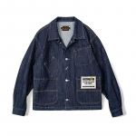 Maden Workwear Retro Neljataskuline teksajakk rev&auml;&auml;riga ja teksasist mitmetaskuline Amekage jakk meestele s&uuml;giseks XXL sinine