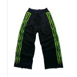 RogueWave K&uuml;&uuml;s Kolmekordne Triip Fluorestsents Dressip&uuml;ksid Y2K T&auml;navastiil Hip Hop Isiksus Helendav Vabaaja P&uuml;ksid Puuvillane Paeluga Jooksup&uuml;ksid M must