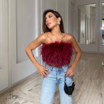 Suvemood kohev mitmev&auml;rviline varrukateta karvane &uuml;mbristop M