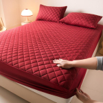 100% veekindel madratsikate, tepitud, paksenenud, &uuml;hekohaline, kaheinimese, elastne, paigaldatav leht, voodikaitse matt, kuninglik suurus 90x200cm Only a Sheet