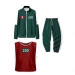 3 tk/komplekt Cosplay kost&uuml;&uuml;m lukuga dressipluus jakk n&ouml;&ouml;riga p&uuml;ksid vestiga Korea m&auml;ngi spordidressi komplekt naistele meestele sport jooksmine j&otilde;usaal 4XL R