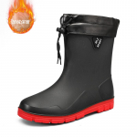 F609M k&otilde;rge s&auml;&auml;rega elastse rihmaga sametised vihmakingad moodsad v&auml;lisjalan&otilde;ud isa veekindlad kingad s&uuml;gis-talvised soojad veekindlad meeste puuvillased kingad 45