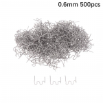 500 tk 0,6/0,8 mm kuumklammerdaja klambrid plastikeevitile, plastiku parandamiseks, standardsed eelnevalt l&otilde;igatud laineklambrid, keevitus-jootmist&ouml;&ouml;riistad