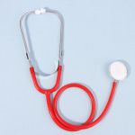Kaasaskantav kahepealine stetoskoop Professionaalne kardioloogia stetoskoop arsti meditsiiniseadmed &uuml;li&otilde;pilaste loomaarsti meditsiiniseade punane