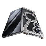 Z-kujuline alumiiniumsulamist raamita &otilde;hkpadjaga magnetiline hoidik metallist p&otilde;rkerauaga telefoni&uuml;mbris Samsung Galaxy Z Fold 7 6 5 jaoks p&otilde;rutuskindel kate galaxy z fold 7 beež