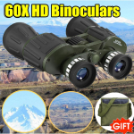 P&auml;ev/&Ouml;&ouml; 60x50 S&otilde;jalised Suurendusega V&otilde;imsad HD Binoklid Jahindus Optika Astronoomiline Teleskoop Objektiiv + Okulaari Reguleerimine 19.5x5.5x18cm