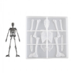 Halloweeni skeleti korpuse vorm Silikoonvorm krohvikaunistuste jaoks Kips Kodukaunistus Kipsvormi valmistamine