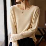 Naiste ka&scaron;miirkampsun Qinghe ka&scaron;miir 30% ka&scaron;miir 70% vill s&uuml;gis-talvine pullover soe ja moekas XL pruun