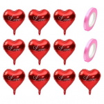 10 tk armastuse s&uuml;dame &otilde;hupallid 18 tolli alumiiniumfooliumist s&uuml;damekujulised &otilde;hupallid valentinip&auml;eva sisekujundusega &otilde;hupallid pulmade kihluspeo kaunistamiseks G