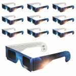 2024. aastal heaks kiidetud p&auml;ikeseprillid, 10 pakendit ja sertifitseeritud p&auml;ikesevaatlusprillid, ohutud varjud otseseks p&auml;ikesevaatamiseks One Size