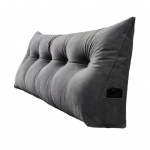 Voodipeatsi kolmnurkne padi Voodipeatsi kiilpadi eemaldatava kattega P&auml;evavoodi tugipadi k&uuml;lgtaskuga voodis lugemiseks t&ouml;&ouml;tamiseks 150CM